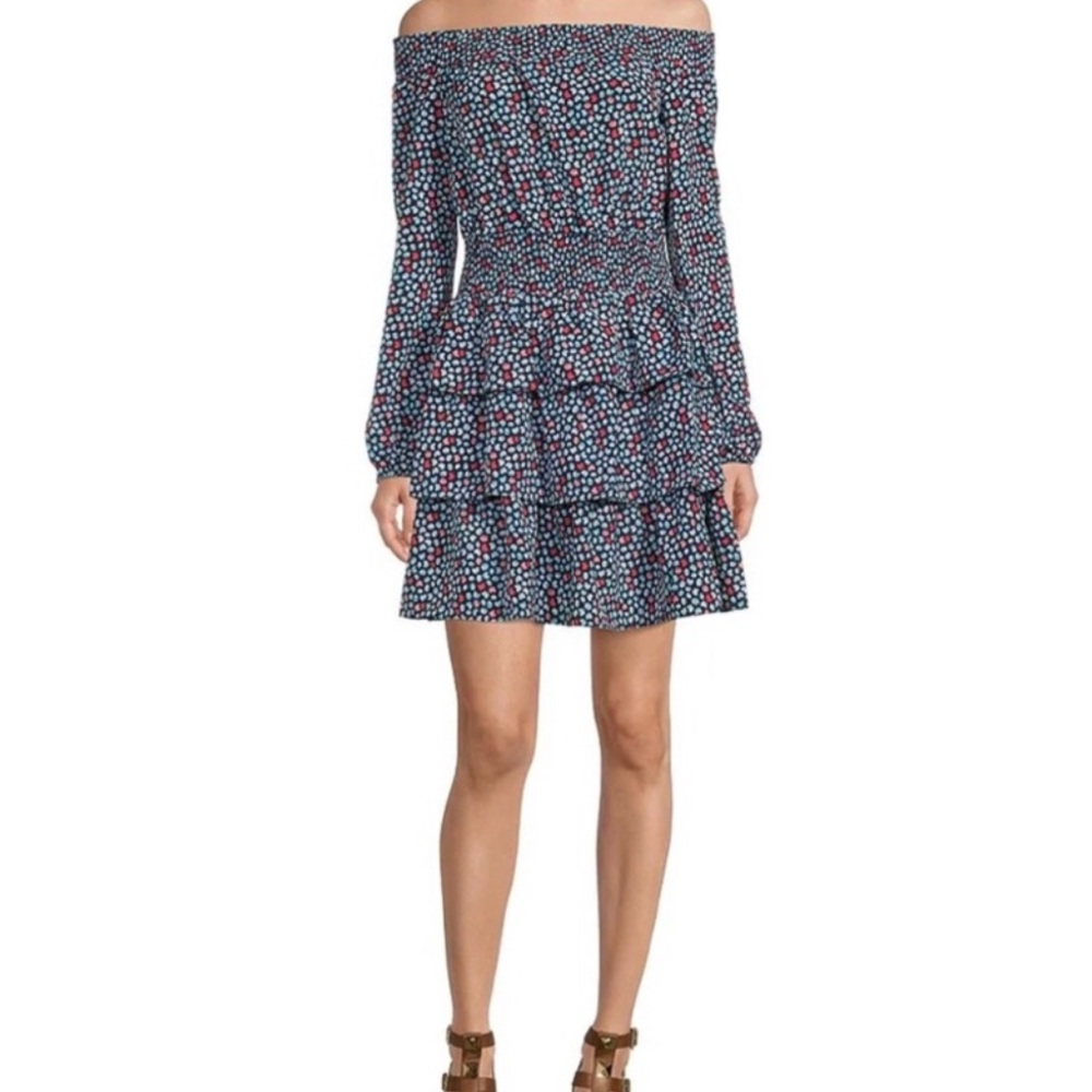 MICHAEL Michael Kors Off-Shoulder Long Sleeve Dress